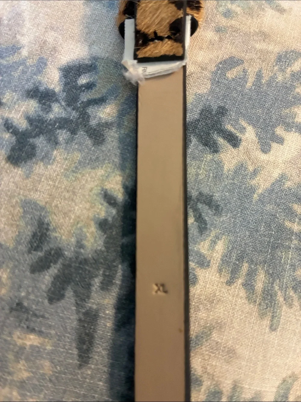 J. Crew Leopard Calf Hair Slim Belt XL
